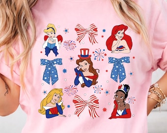 Disney Princess 4th Of July Shirt, Disneyland Independence Day Patriotic T-shirt For Women