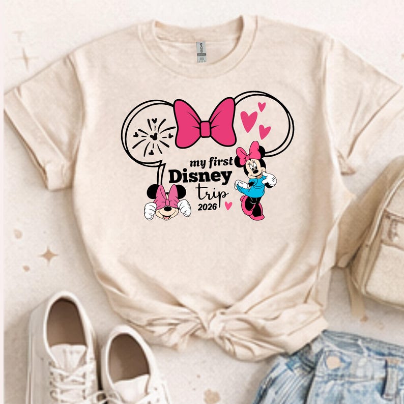My First Disney Trip 2026 Shirt, Disneyland Family Vacation T-shirts, Disneyworld Toddler Kids Tees bild 4