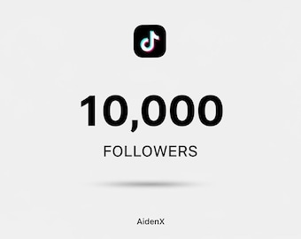 10.000 follower reali su TikTok / Consegna rapida / Servizio di crescita account / Aumento di qualità reale / Potenzia il tuo profilo TikTok / Nessun bot / AidenX