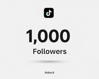 1000 seguidores reales de TikTok / Entrega rápida / Servicio de crecimiento de cuenta / Impulso de calidad real / Impulsa tu perfil de TikTok / Sin bots / AidenX