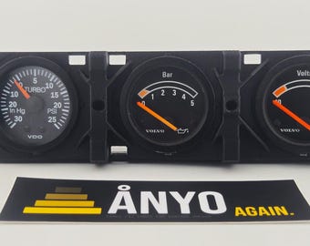 Supporto per triplo indicatore Volvo 240 260 / Supporto in fibra di carbonio da 52 mm / 1981-1993
