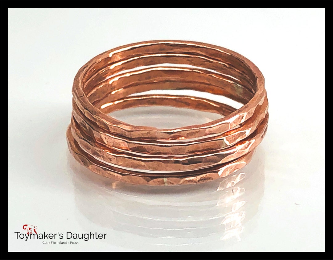 Pure Copper Stacking Rings - Etsy