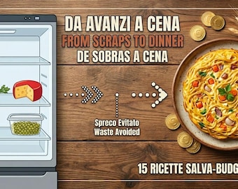 15 Ricette Salva-Budget PDF | Ricettario Economico e Svuotafrigo | Menu Settimanale Cucina Antispreco Digitale | Idee Cena Veloci