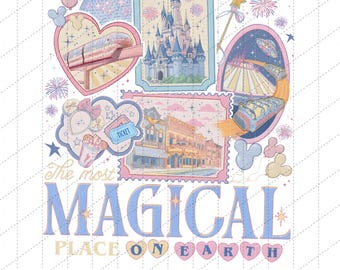 Najbardziej magiczne miejsce na Ziemi PNG, Spotkajmy się na głównej ulicy PNG, Koszulka pasująca do rodzinnej wycieczki PNG, Magiczny zamek z kreskówek, Pobieranie cyfrowe