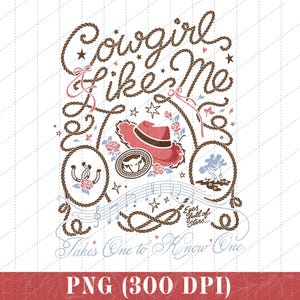 Digital nedladdning av vintage-cowgirl som jag, Tera, Toy Story Jessie png, Retro Disney Cowgirl png, Pixar Western png, WDW Girls Trip bild 1