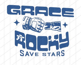 Grace Rocky Save Stars Png, Project Hail Mary, Rocky Alien Friendship Sci-Fi Space Graphic Png, Book Lover Style Png Gift