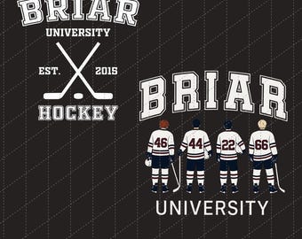 Briar Hockey Digital Download, Off-Campus Crewneck, Hockey Romance Png, Briar U Png, Campus Hockey Briar U Png, University Hawks