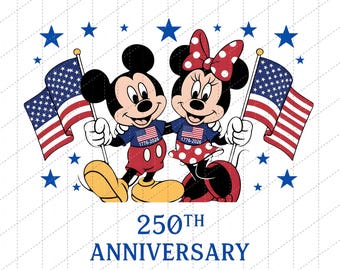 Walt Disney World 4th of July Png, Mickey and Friends America 250th Anniversary Png, USA Birthday Matching BBQ Outfit