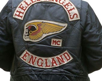 Hell Angless Leather Vest | Custom Bottom Rocker Biker Vest | Club Style Leather Cut | MC Vest for Men | Personalized Back Patch Vest