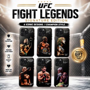UFC Inspired MMA Phone Cover for iPhone & Samsung, Champion Art Gift for Fight Fans