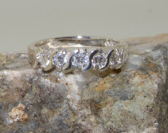 USA vendeur Eternity cz ring sterling silver 925 BEST DEAL Bijoux Jaune Taille 7