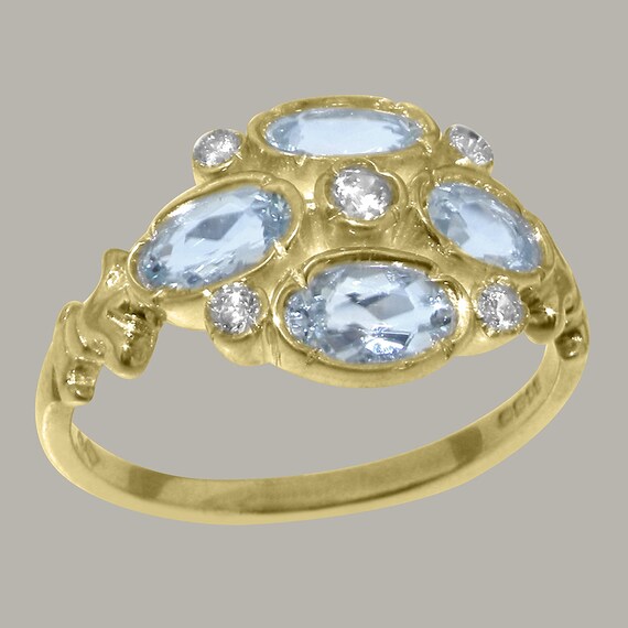 ヴィンテージ アクアマリン リング 11号 1950年代 天然 アクアマリン