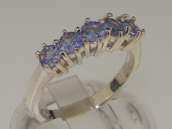 天然 タンザナイト リング レディース 14金 ホワイトゴールド 天然石 12月 誕生石 お守り 誕生日プレゼント 女性 ブランド ハーフエタニティ 10K タンザナイト ホワイトゴールドリング 925 スターリングシルバー