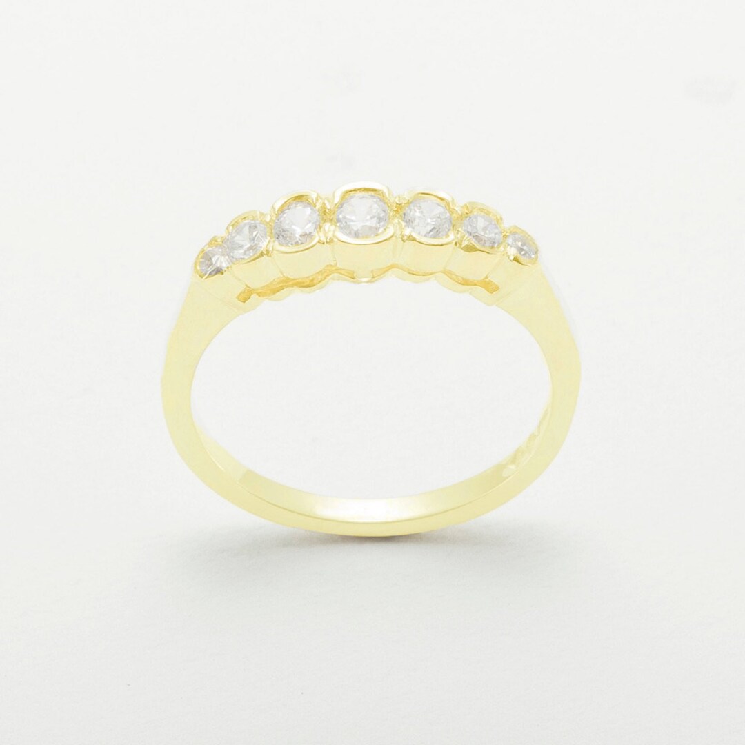 18k Yellow Gold Cubic Zirconia Womens Eternity Ring - Customizable 9K ...