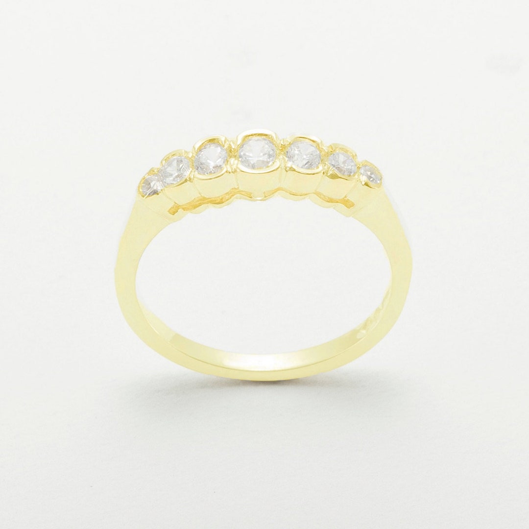 9k Yellow Gold Cubic Zirconia Womens Eternity Ring - Customizable 9K ...