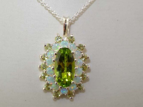 Peridot and hotsell opal necklace