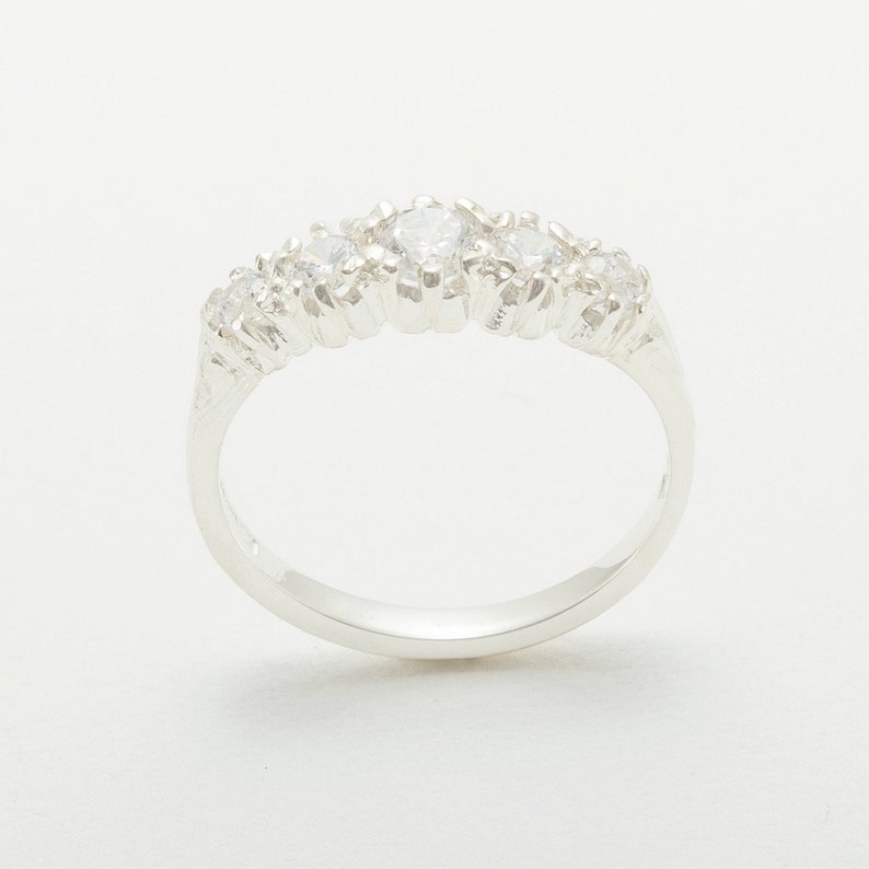 925 Sterling Silver Cubic Zirconia Womens Band Ring 925 Sterling Silver Cubic Zirconia Womens Band Ring