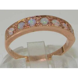 Rose Gold Australian Opal Half Eternity Band- Customisable