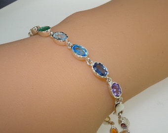 送税込【CRAFTD London】BLUE CRYSTAL GEMSTONE BRACELET (2色) CRAFTD London クラフトロンドン ブレスレット BLUE CRYSTAL