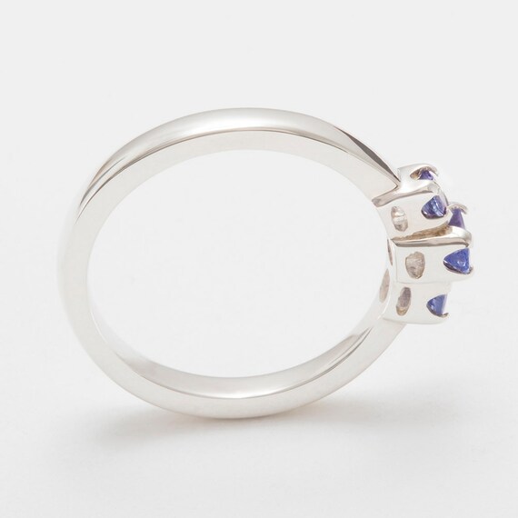 天然 タンザナイト リング レディース 14金 ホワイトゴールド 天然石 12月 誕生石 お守り 誕生日プレゼント 女性 ブランド ハーフエタニティ 10K タンザナイト ホワイトゴールドリング 925 スターリングシルバー