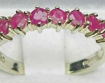 Sample Sale! Sterling Silver Natural Ruby Eternity Ring | In Select Sizes Ready To Ship!