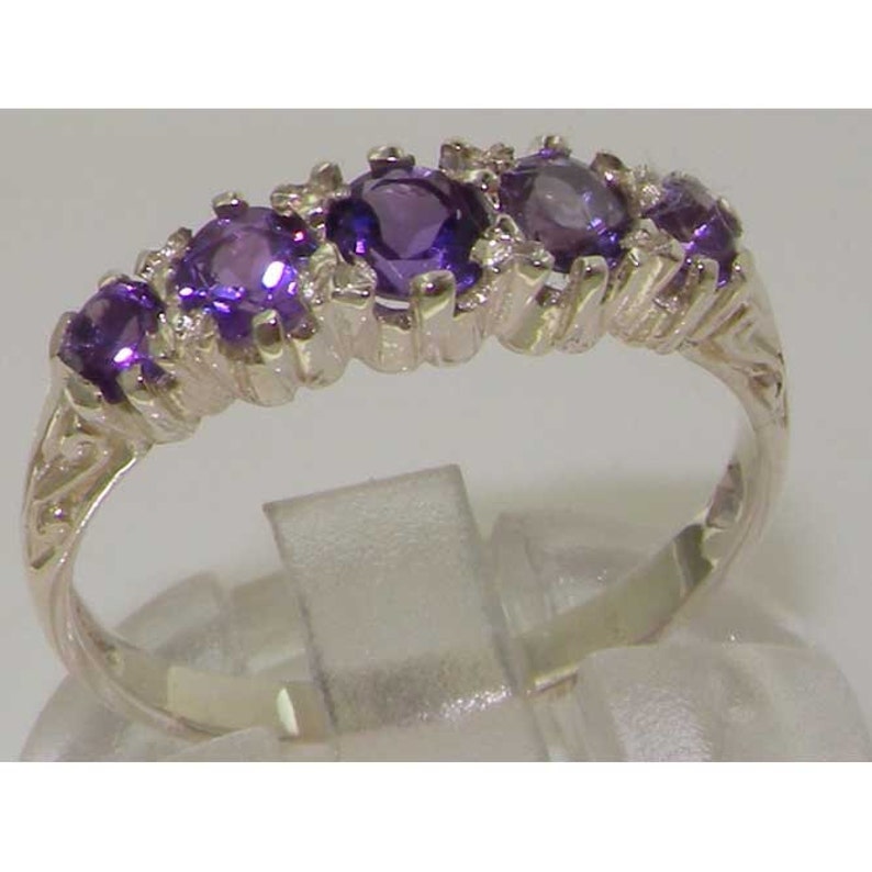 One-of-a-Kind Natural Amethyst & Garnet Ring | 925 Sterling Silver Statement Jewelry
