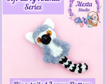 Amigurumi Ring-tailed Lemur Crochet Pattern PDF | Small Plush Toy | English Pattern | Instant Download