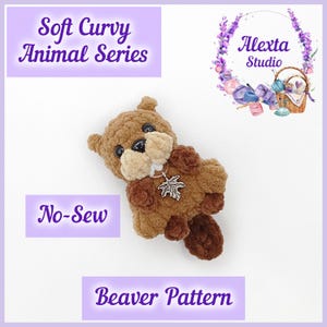 Wzór na szydełko Amigurumi Beaver bez szycia w formacie PDF | Mała pluszowa zabawka | Wzór angielski | Natychmiastowe pobranie