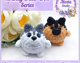 Amigurumi Husky and German Shepherd Crochet Pattern PDF | Small Plush Toy | English Pattern | Instant Download