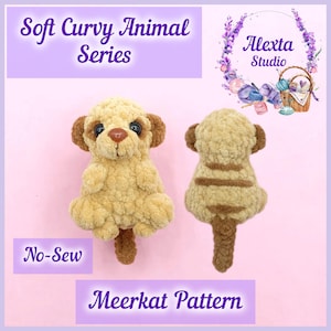 Patrón de ganchillo sin costuras de amigurumi de suricata en PDF / Peluche pequeño / Patrón en inglés / Descarga instantánea