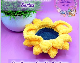 Haakpatroon zonnebloem wieg pdf | Kleine knuffel | Engels patroon | Direct downloaden