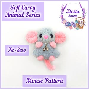 Amigurumi muis haakpatroon zonder naaien (PDF) | Klein pluche speeltje | Engels patroon | Direct downloaden