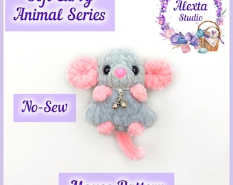 Amigurumi Mouse No Sew Crochet Pattern PDF | Small Plush Toy | English Pattern | Instant Download