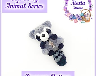 Amigurumi Raccoon Crochet Pattern PDF | Small Plush Toy | English Pattern | Instant Download