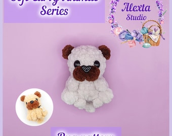 Amigurumi Pug Crochet Pattern PDF | Small Plush Toy | English Pattern | Instant Download