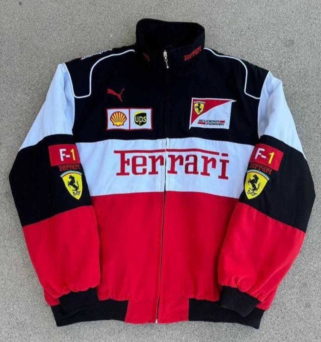 Firelli Racing Jocket Ferrari Racing Jacket F1 Motorsport Streetwear Red Black Unisex - Etsy