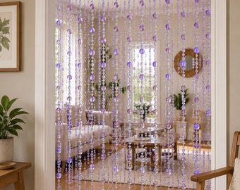 Colorful Acrylic Globe Bead Curtain Strands, DIY Door Window Divider Garland