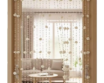 Beaded Rose String Curtain, Wedding Party Birthday Home Decoration Door Window Hanging