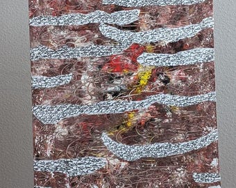 Tekrar No. 1 Original Siyah Ghalam Abstract Meditative