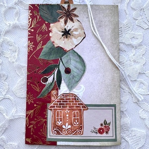 Christmas Junk Journal Booklet, Gingerbread House, Ephemera