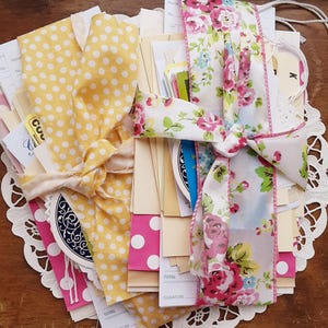 50 piece junk journal pack, journal ephemera, journal tags, guest checks, time cards, journal supplies pack, scrapbook ephemera