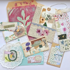 Handgefertigtes Junk-Journal-Ephemera-Set, 10-teilig, Ephemera für Junk Journals, Journal-Etiketten und Verzierungen Bild 2