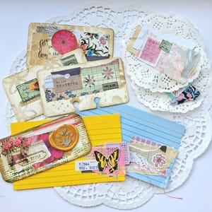 Handgefertigtes Junk-Journal-Ephemera-Set, 10-teilig, Ephemera für Junk Journals, Journal-Etiketten und Verzierungen Bild 8