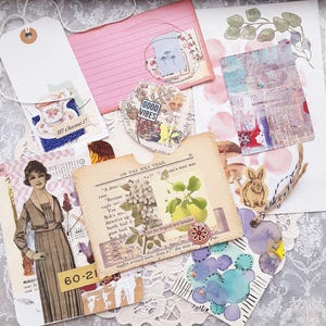 Handgefertigtes Junk-Journal-Ephemera-Set, 10-teilig, Ephemera für Junk Journals, Journal-Etiketten und Verzierungen Bild 4