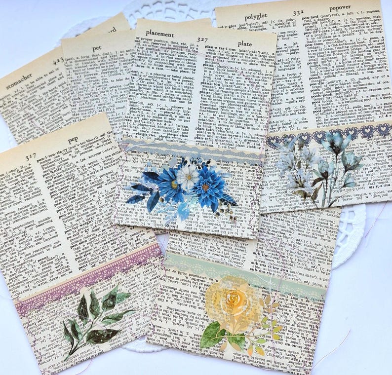 Handgefertigtes Junk-Journal-Ephemera-Set, 10-teilig, Ephemera für Junk Journals, Journal-Etiketten und Verzierungen Bild 11