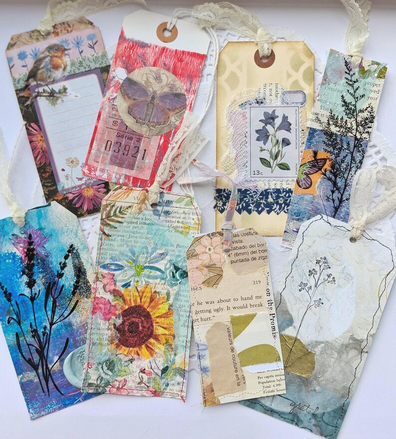 Handgefertigtes Junk-Journal-Ephemera-Set, 10-teilig, Ephemera für Junk Journals, Journal-Etiketten und Verzierungen Bild 13