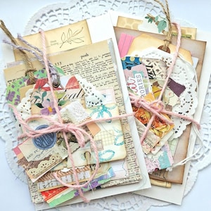 Handgefertigtes Junk-Journal-Ephemera-Set, 10-teilig, Ephemera für Junk Journals, Journal-Etiketten und Verzierungen Bild 1