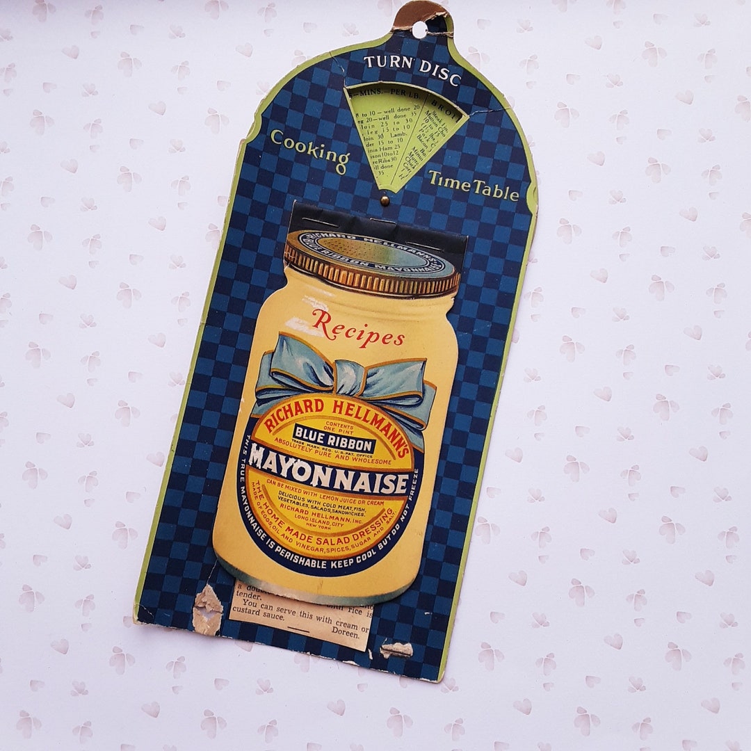 Vintage Hellmann's Mayonnaise Recipe Book and Cooking Timetable, 1926, Richard Hellmann's