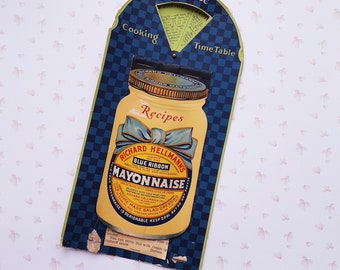 Vintage Hellmann's Mayonnaise Recipe book and Cooking TimeTable, 1926, Richard Hellmann's vintage
