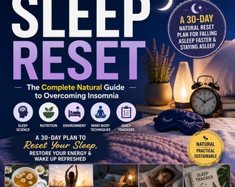 Programa de reinicio del sueño imprimible, guía en PDF del plan de sueño natural